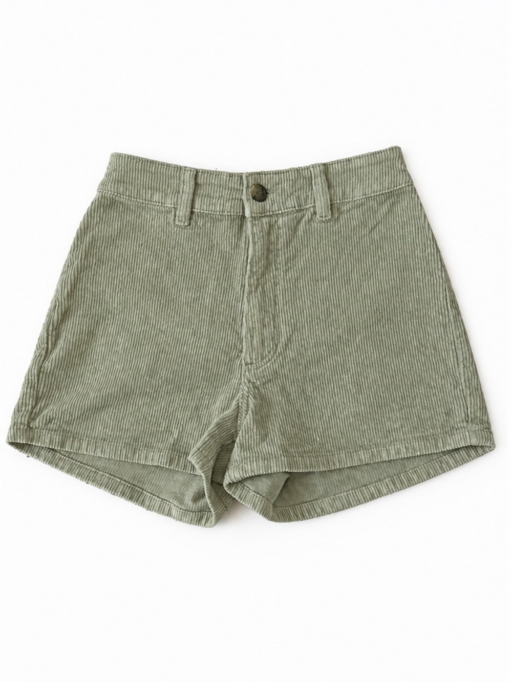 Billabong Corduroy High-Rise Shorts in Olive Green